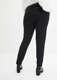 Leggings i stadig jersey med detaljer i skinnimitation, bonprix