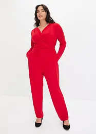 Jerseyjumpsuit med omlottlook, bonprix