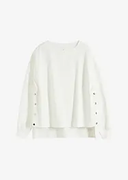 Sweatshirt med knappslå, bonprix