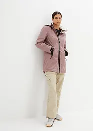 Lång vattentät funktionsjacka med teddyfleece, bonprix