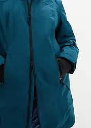 Lång vattentät funktionsjacka med teddyfleece, bonprix