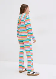 Barnset med huva i fluffigt ribbstickat material (2 delar), bonprix