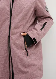 Lång vattentät funktionsjacka med teddyfleece, bonprix