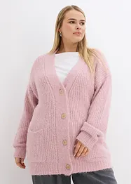 Fluffigt stickad cardigan, bonprix