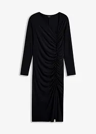 Jerseyklänning med assymetrisk ringning, bonprix