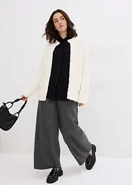 Skjortblus med glitterstenar, bonprix