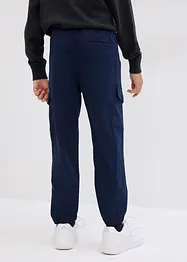 Stretchig dra på-byxa med cargofickor för barn, Slim Fit, bonprix