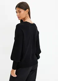 One shoulder-tröja med glittrande stenar, bonprix