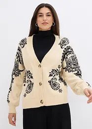 Cardigan med ornament, bonprix