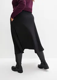 Mellanlång kjol i viskosmix, bonprix