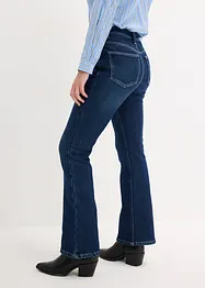 Bootcut Jeans Mid Waist, fodrade och mjuka, bonprix