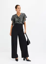 Jumpsuit med paljetter, bonprix