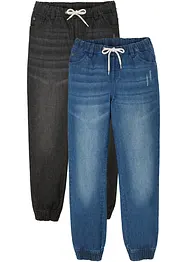 Dra på-jeans för barn (2-pack), bonprix