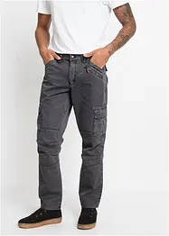 Relaxed Fit cargobyxa av ren bomull, Straight, bonprix