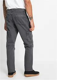 Relaxed Fit cargobyxa av ren bomull, Straight, bonprix
