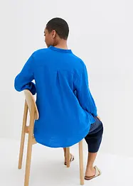 Oversize-muslinblus i bomull, lång modell, bonprix