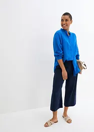 Oversize-muslinblus i bomull, lång modell, bonprix