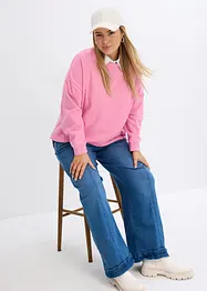 Oversize-sweatshirt med korta slitsar i fållen, bonprix