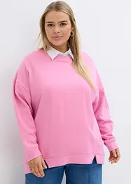 Oversize-sweatshirt med korta slitsar i fållen, bonprix