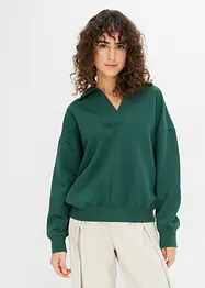 Sweatshirt med V-ringning, bonprix