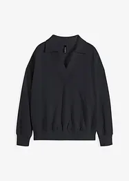 Sweatshirt med V-ringning, bonprix