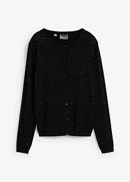 Cardigan med glitterstenar, bonprix