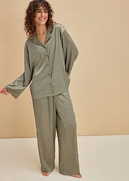 Pyjamas i satin med skimrande effekt, bonprix