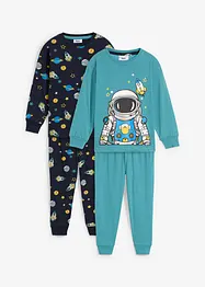 Pyjamas i ekologisk bomull (4 delar), bonprix