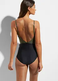 Baddräkt med cut-out och volanger, bonprix