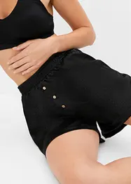 Vävda satinshorts, bonprix