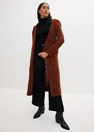 Lång cardigan med flätstickning, bonprix
