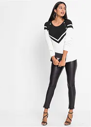 Tröja med knappar, bonprix