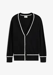 Stickad cardigan med V-ringning, bonprix