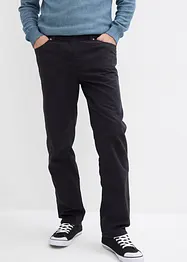 Dra på-byxa av ren bomull, Regular Fit, Straight (2-pack), bonprix