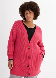 Ribbstickad cardigan, bonprix