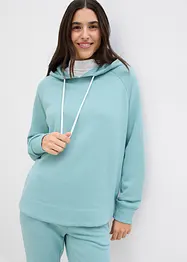 Ledig sweatshirt med huva, långa ärmar, bonprix