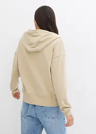 Sweatshirt med huva, långa ärmar, bonprix