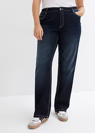 Straight Jeans, Mid Waist, med bekväm midja, bonprix