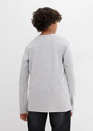 Långärmad T-shirt i ekologisk bomull för barn (3-pack), bonprix