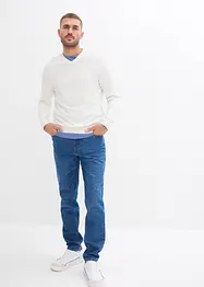 Stretchjeans i Classic Fit med resår i linningens sidor Straight, bonprix