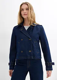 Jeansjacka i kort trenchcoat-modell, bonprix