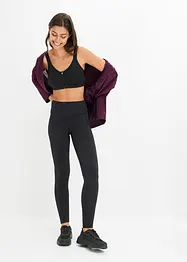 Sportleggings med mobilficka, snabbtorkande, bonprix