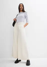 Långärmad topp i halvtransparent material, bonprix