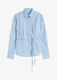 Randig blus med knytband, bonprix