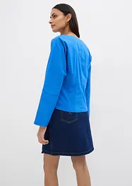 Blus med vid halsringning, bonprix