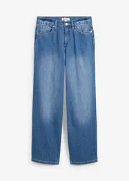 Baggy Jeans Mid Waist av ett lätt och mjukt material med bomull och Lyocell, bonprix