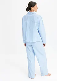 Pyjamas i oversized modell av vävt material med knappslå, bonprix