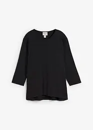 Boxy topp med asymmetrisk nederkant och 3/4-ärmar, bonprix