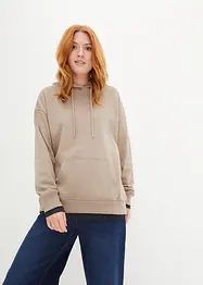 Sweatshirt med huva i oversizemodell, bonprix