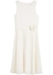 Klänning med blomapplikation, bonprix